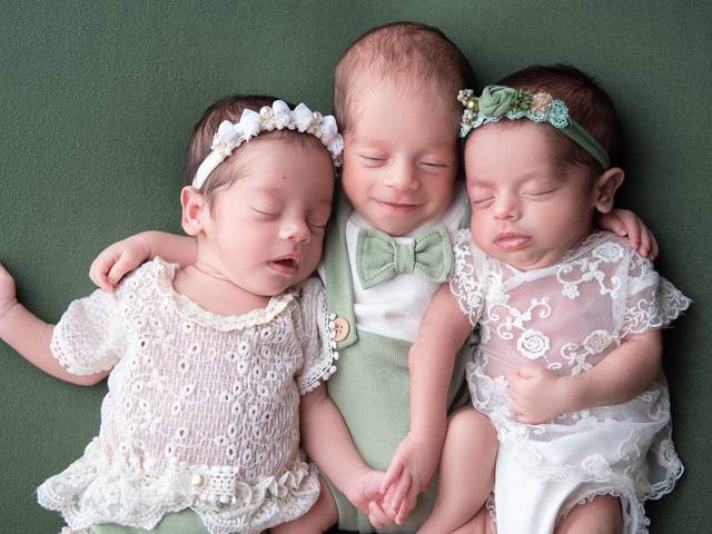 Newborn de Trigêmeos - Cecilia - Gabriel e Helena