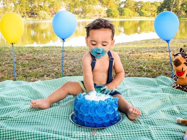 Ensaios de Smash the cake do Felipe
