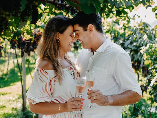 Casais e Casamentos  de Leonardo e Anna  | Ensaio fotográfico na Vitivinícola Jolimont
