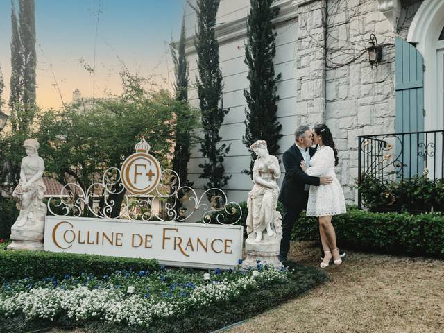 Casais e Casamentos  de Bodas de Prata no Hotel Colline de France | Valkíria e Douglas