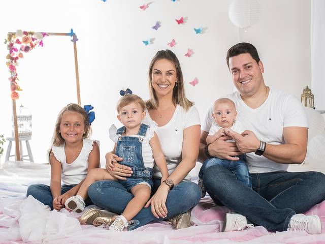 Família de Marlene + Thiago = Luiza, Leticia e Mateus