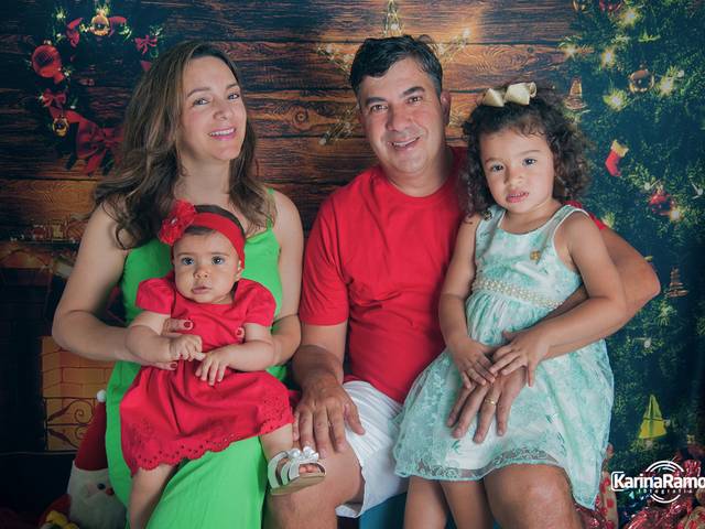 Família de Natal da Helena & Luísa