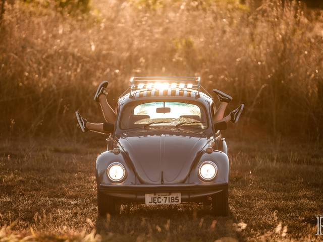 Ensaios românticos de De rolê no fusca - Bárbara e Arthur