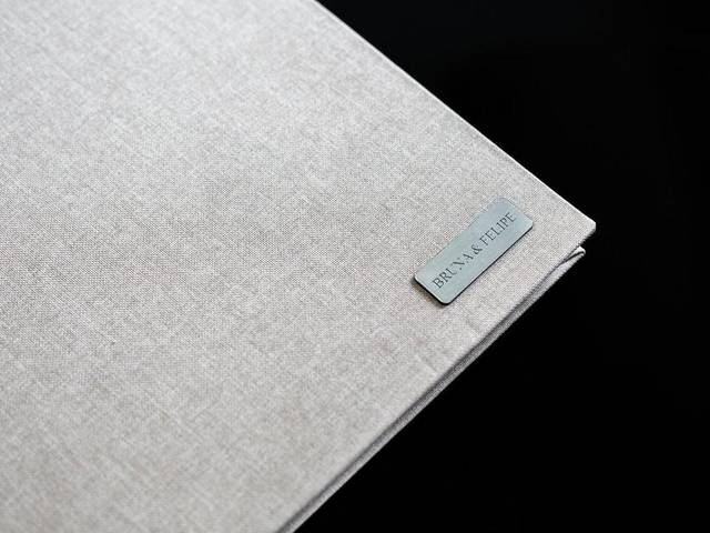 Álbuns de Linho Cinza