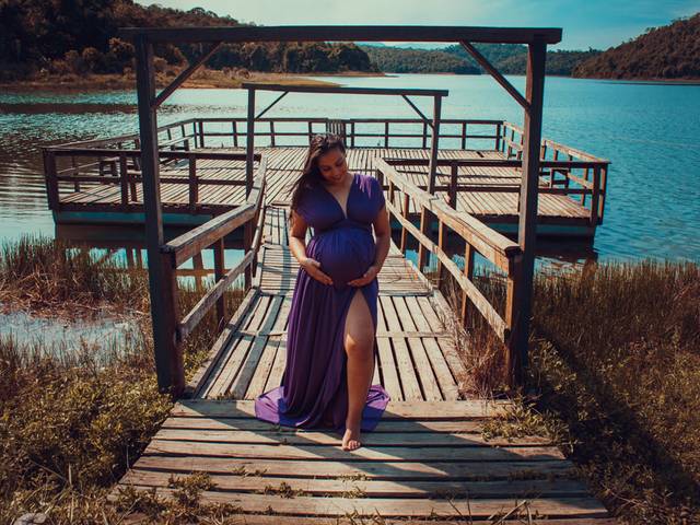 Ensaio Gestante de À espera de Isabela