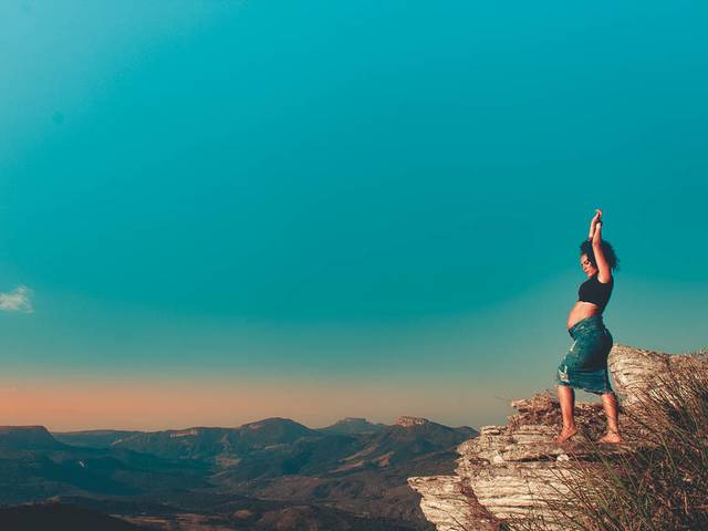 Ensaio Gestante de À espera de Benício