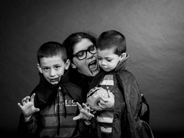 Estudio de Ana Isabel e os filhos Gonçalo e Tomás