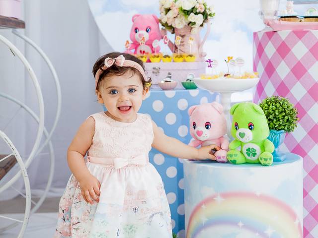 Infantil de Aniversário Livia 1 Ano
