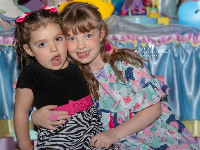 Aniversário infantil e Batizado de Bruna 3, Bia 7 anos