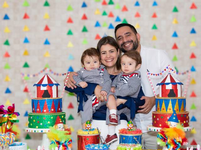 Aniversário infantil e Batizado de Martin e Thomas 01 aninho