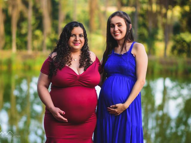 Gestante de A doce espera de Miguel e Maria Esther