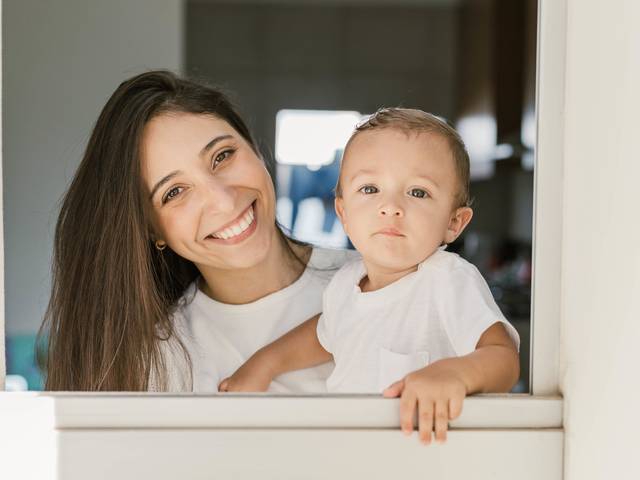 Família e Crianças de Letícia e Miguel - Mãe e filho