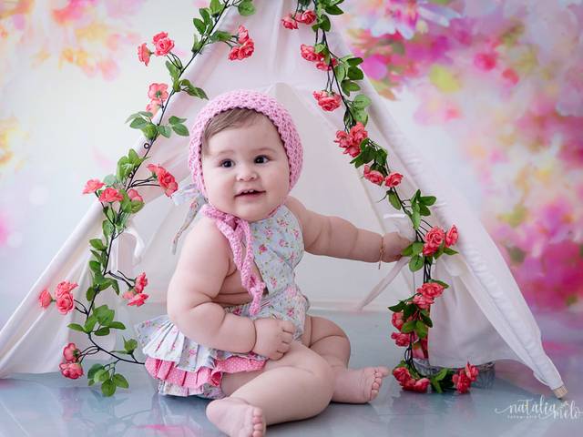 Bebês de Mini Ensaio Primavera - Laura