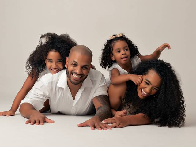 Família de Ensaio de Família em Estúdio