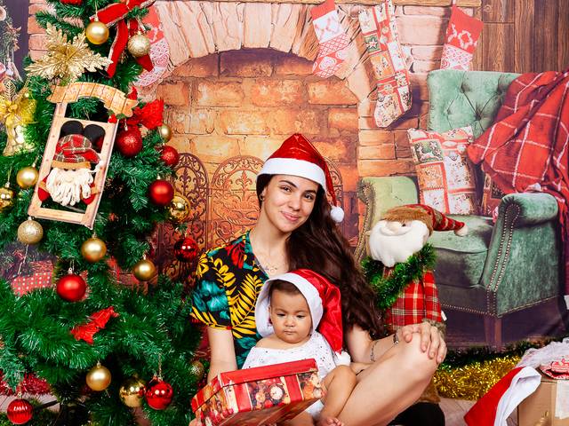 Família de Ensaio de natal 