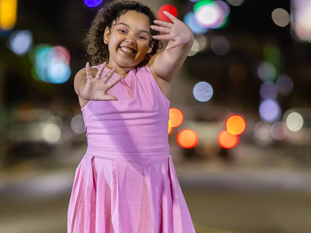 Família de Ensaio Bokeh Night em Assis do niver de 10 anos da Ana !!!!