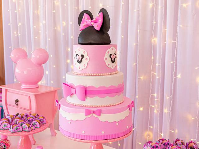 Festa Infantil de Decoração - Minie Rosa