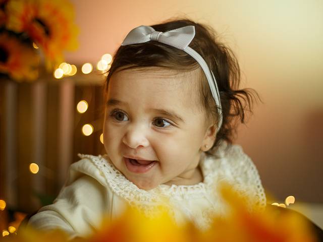 Ensaio Acompanhamento de Ensaio Infantil Tema  Girassol -  Helena 5 meses