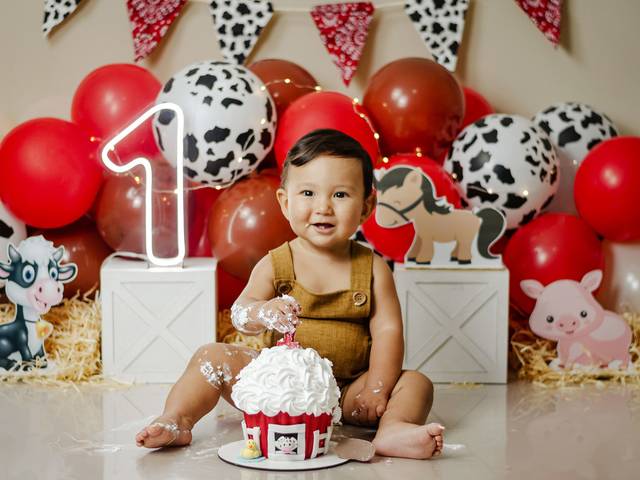Smash The Cake de Benício, 1 ano