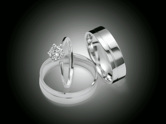 Fotografia de jóias e produtos de Alianças de prata