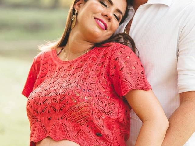 Ensaio Gestante de Pollyana e Gil a espera de Julia