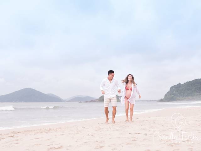 Gestante de Ensaio Gestante na Praia