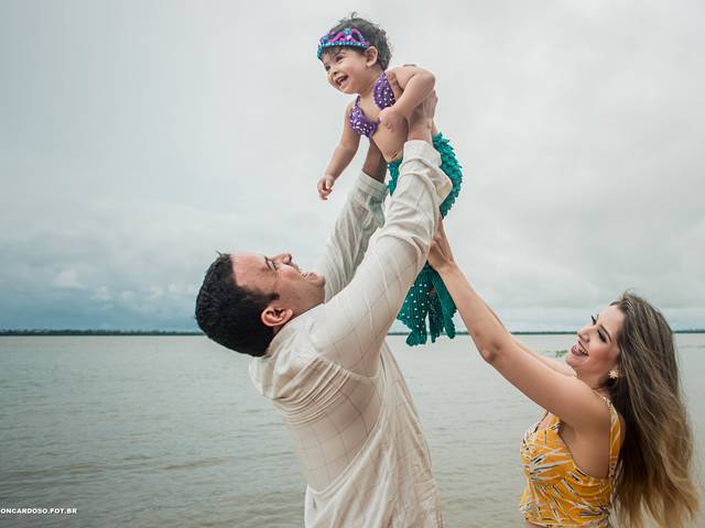 Infantil e Família de A Sereia Cecília - Ensaio Externo