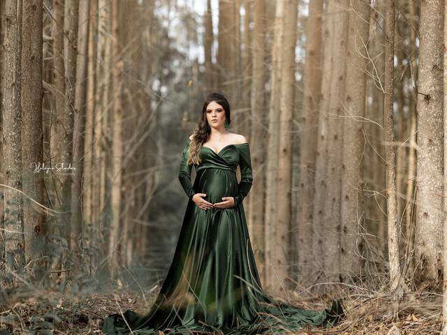 Gestante de A Beleza dos Vestidos ao Ar Livre