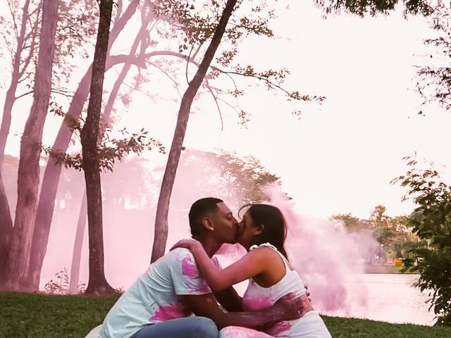 Chá Revelação/Chá de Bebê de Ensaio Revelação - Pamela e Weslen a espera de Ayslah 