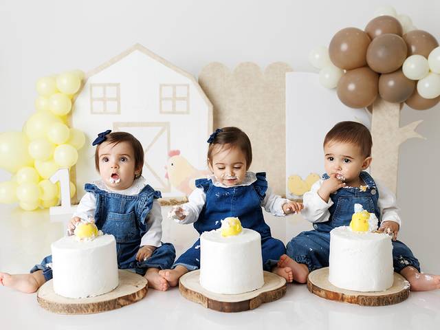 Smash the cake de Aurora, Alice, Renato - 1 ano