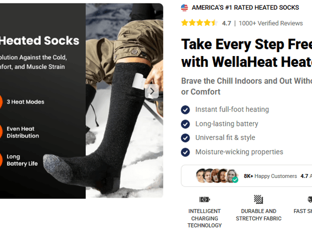 Ecommerce of WellaHeat Heated Socks Reviews – A Comfortable Solution for Cold Feet