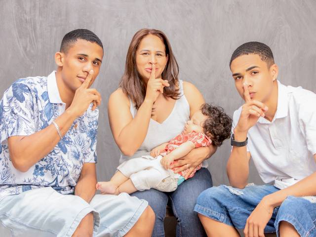 Ensaio Familia de Lucimara, Isac, Yago, Jonathan 