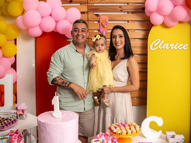 Infantil de Aniversário 1 ano Clarice