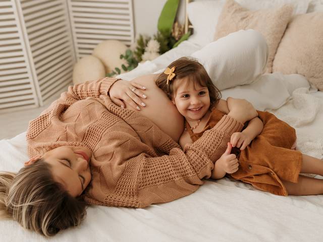 GESTANTE de A doce espera pela Marina