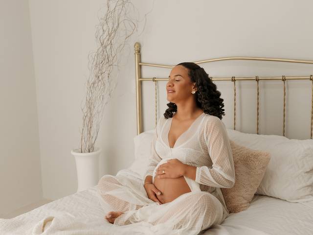 GESTANTE de A doce espera pela Lara