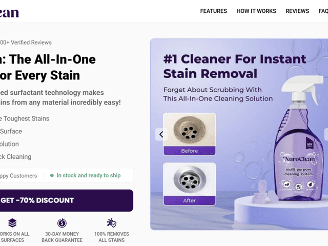 Health of NuroClean Cleaning Solution Spray