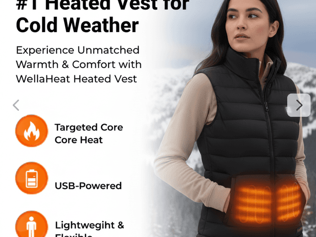 health of WellaHeat Heated Vest Smart Clothing Heat Management