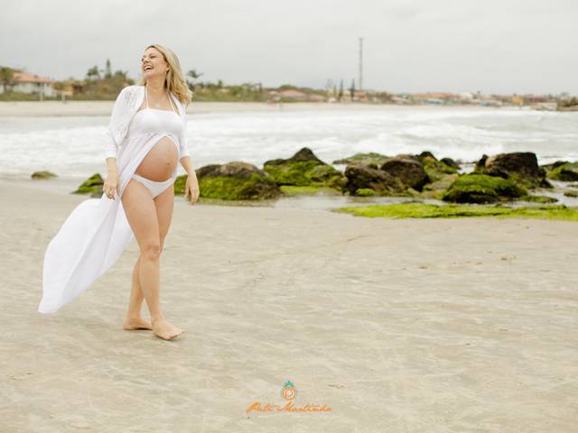 Gestante de Book de Gestante na Praia - À espera do Lucas