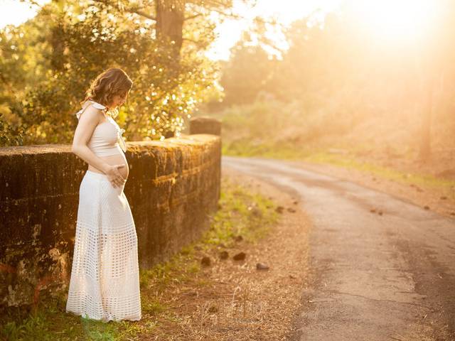 Gestante de Cinta e Rodrigo - Gestante com por do sol