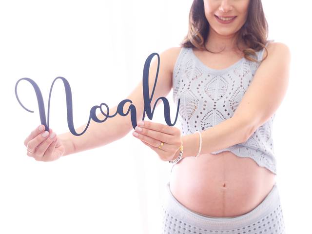 Ensaio Gestante de A espera de Noah