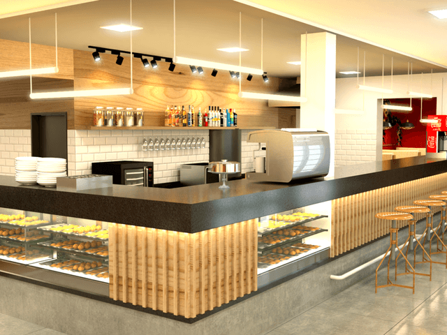 Interiores de Restaurante/Lanchonete