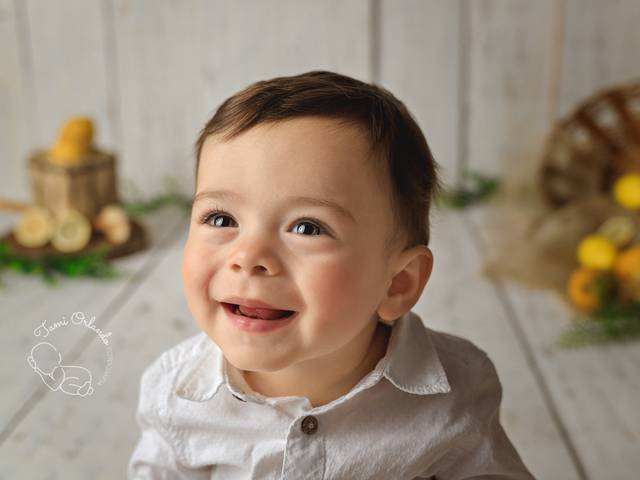 Infantil em Estúdio de 9 meses do Pedro