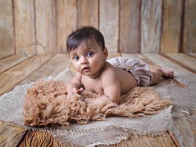 Infantil em Estúdio de 6 meses do Augusto