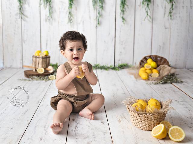 Infantil em Estúdio de 9 meses do Pedro