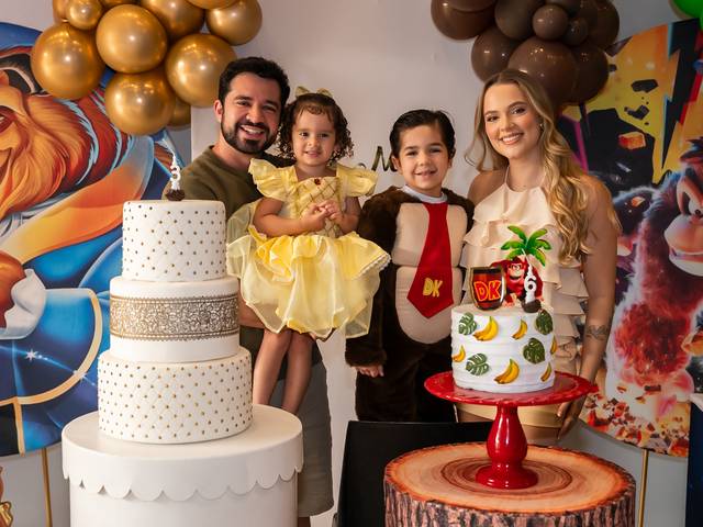 Aniversário de Lara 3 anos e Noah 6 anos