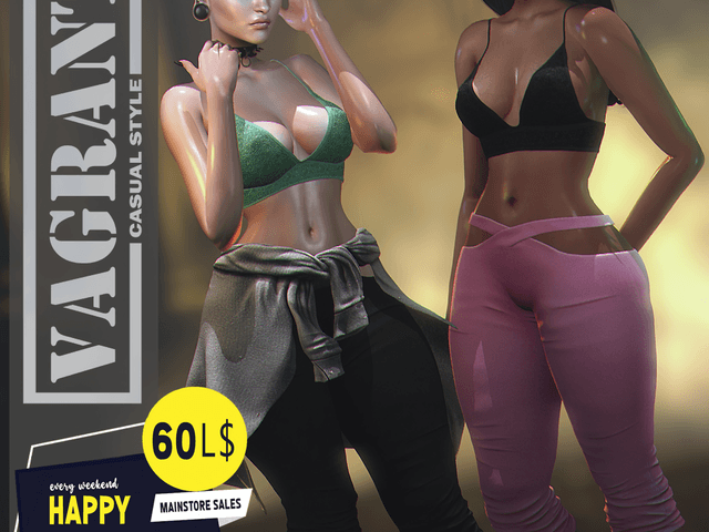 Outfit de Vagrant - legging vermelha e moletom na cintura preto