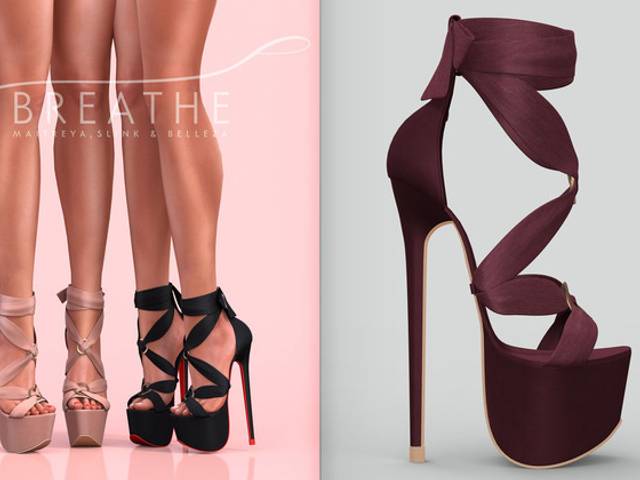 Sapatos de [BREATHE]-Akio Heels-Wine