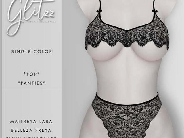 Outfit de [Glitzz] Noely Lingerie - Black