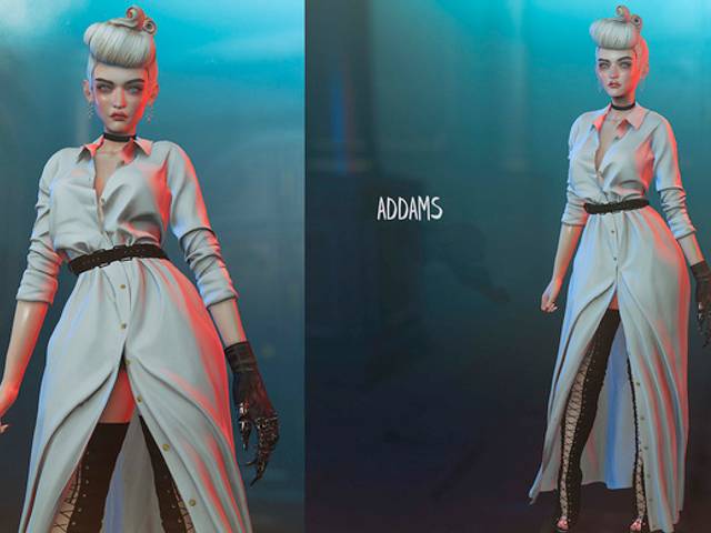 Outfit de Addams // Trinity Rose Long Dress // N*1