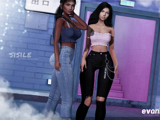 Outfit de EVANI - SISILE JEANS & TOP - OUTFIT [Black]